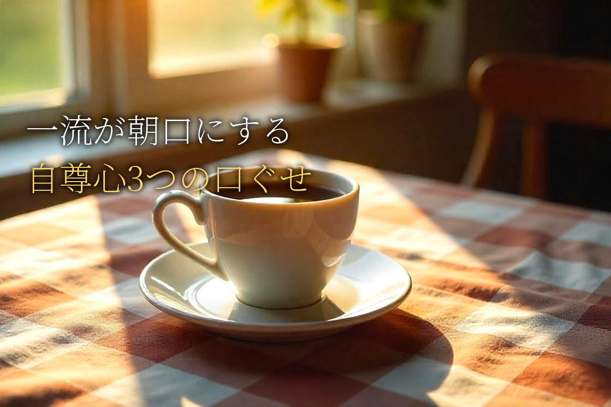 一流が朝に必ず口にする自尊心(BE)を上げる3つの核心口ぐせ